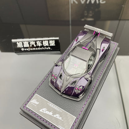 Adorno de coche PEAKO 1/43 Pagani Zonda Zun de edición limitada en carbono morado