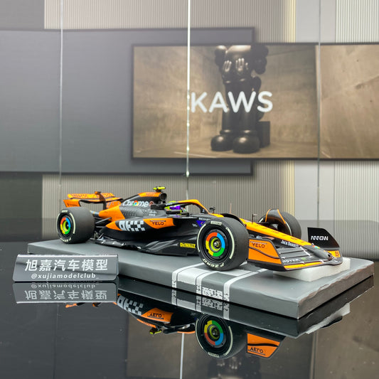 MINICHAMPS 1/18 McLaren FORMULA 1 TEAM MCL38 - LANDO NORRIS black and orange paint