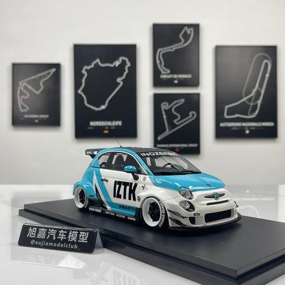 Topspeed 1/18 LB-WORKS x Abarth Works IZTK Abarth 95 – Blue & White Livery (TS0623)