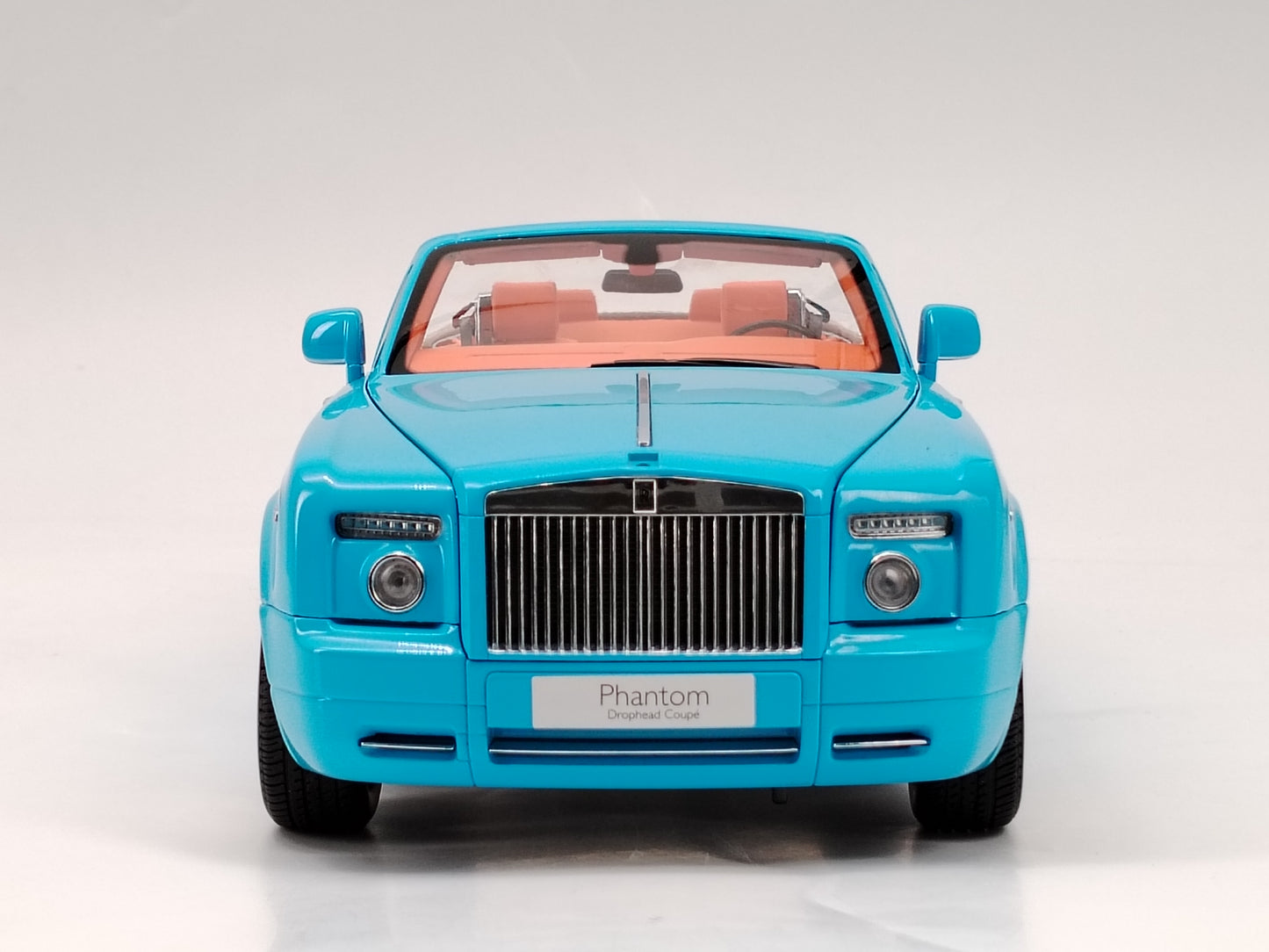 Kyosho 1/18 Rolls-Royce Phantom Drophead Coupe Light Blue Alloy Car Model