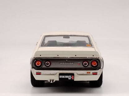 Kyosho 1/18 Nissan skyline 2000 gtr KPGC110 white simulation car model