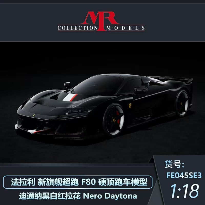 Colección de adornos de modelos de coches de simulación Ferrari F80 de edición limitada MR 1/18