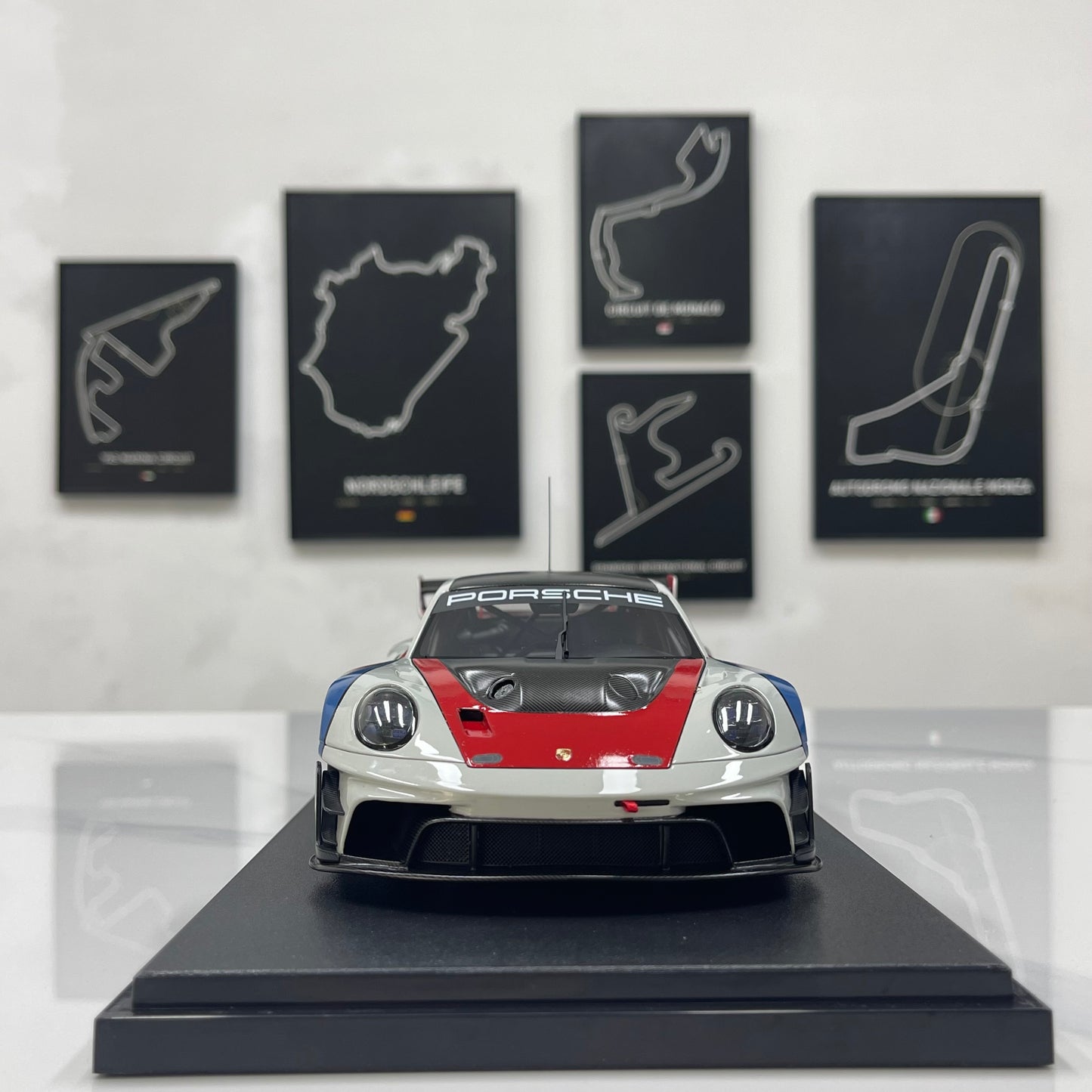 GT Spirit 1/18 Porsche 911 (992) GT3 R Rennsport White/Red Livery GT495