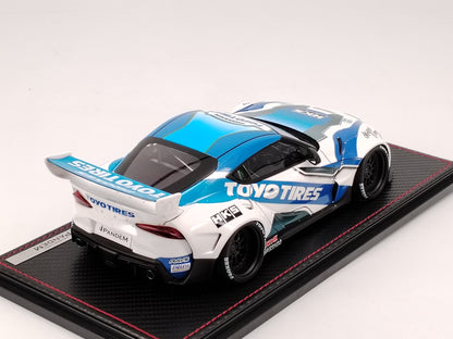 Ignition Model 1/18 Toyota PANDEM SUPRA A90 White and Blue IG2763