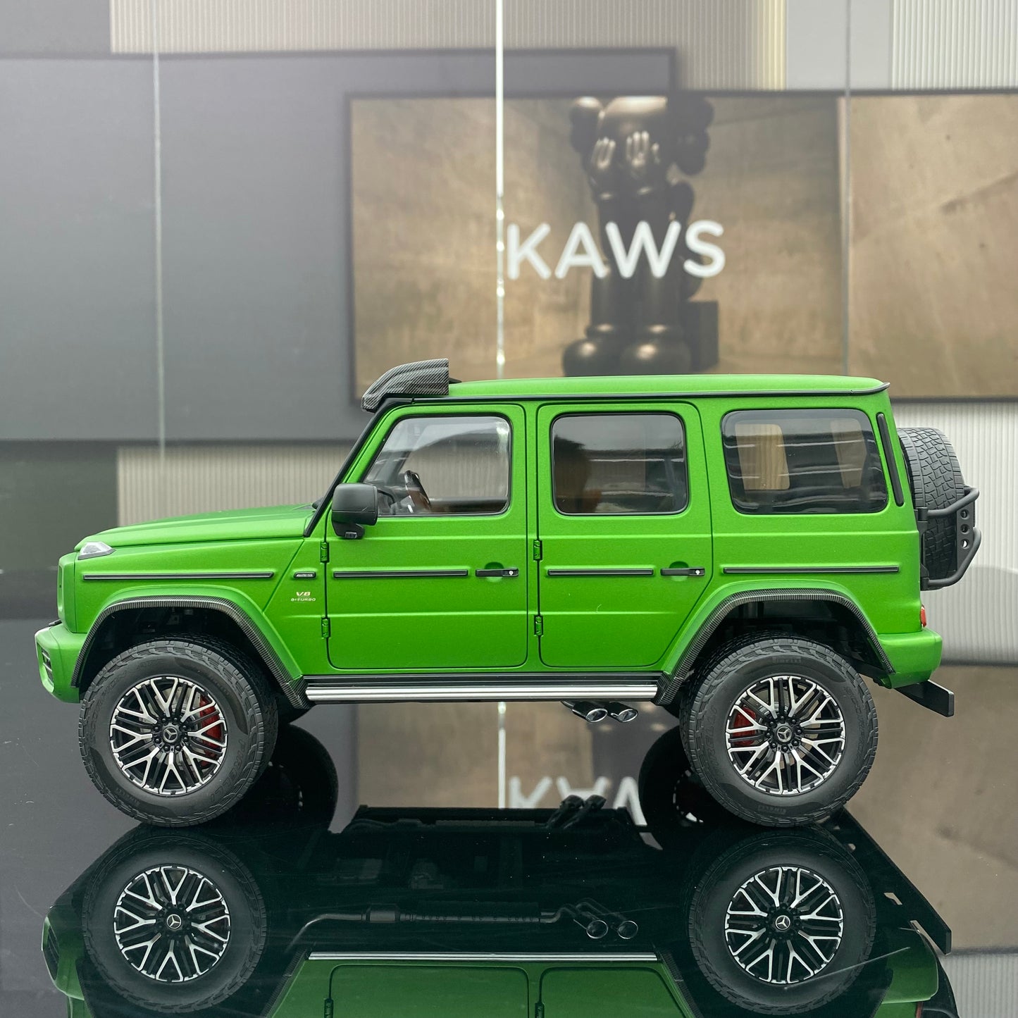 Almost Real 1/18 Mercedes-Benz AMG G63 4X4² Matt Green Big G Car Model Ornament