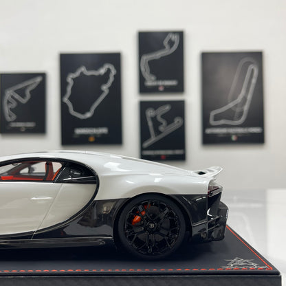 BBA MODEL 1/18 Bugatti Chiron Profilée – Black & White Panda