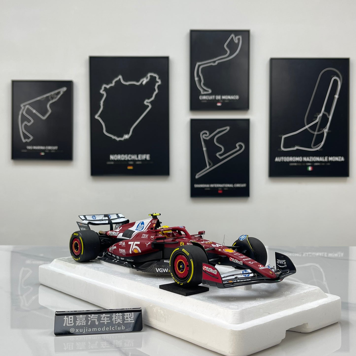 BBR 1/18 Ferrari Hamilton Monaco GP 2025 Red P18267C44