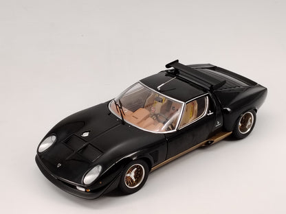 kyosho 1/18 Lamborghini Miura SVR black alloy full open car model KY172