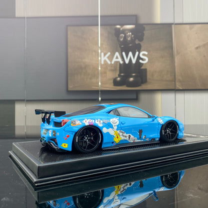 BBA MODEL 1/18 Ferrari 458 GT 1.0 Brown Bear Painting Car Model