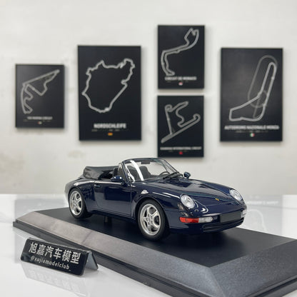 MINICHAMPS 1/18 Porsche 911 (993) Cabriolet, Metallic Blue (155061130)