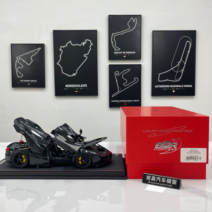 BBR 1/18 Ferrari LaFerrari Alloy Alloy Full Opening Leather Sole Black Knight BBR182244