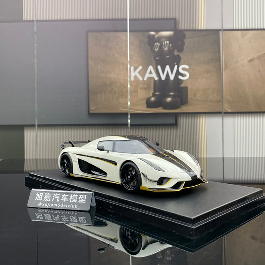 GT Spirit 1/18 Koenigsegg REGERA RECORD white resin car model ornament