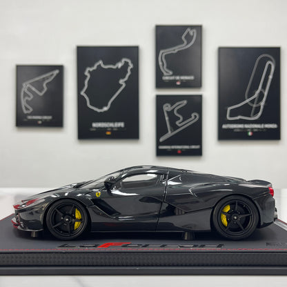 BBR 1/18 Ferrari LaFerrari Alloy Alloy Full Opening Leather Sole Black Knight BBR182244