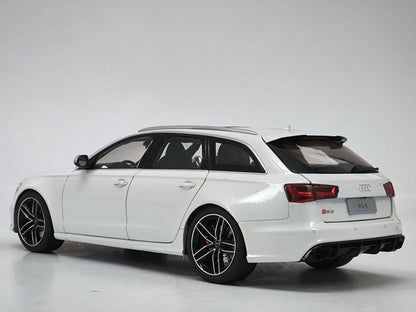 Well 1/18 Audi RS6 C7 White Alloy Simulation Car Model Ornaments Birthday Gift
