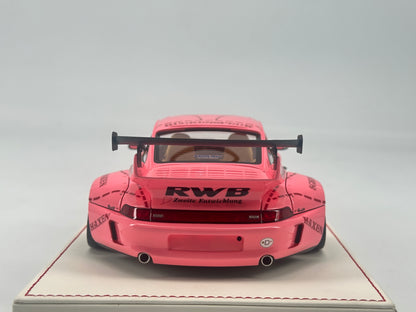 DG 1/18 Porsche RWB Pink Pig Limited Edition Simulation Model Car