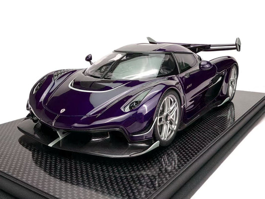 Frontiart 1/18 Koenigsegg Jesko Carbon Purple, limited to 100 units worldwide.