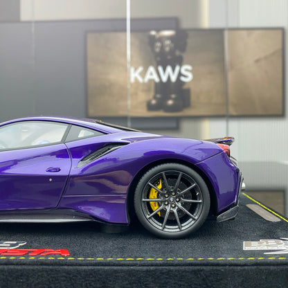 BBR 1/18 Ferrari 488 pista Hong Kong purple limited edition car model ornament