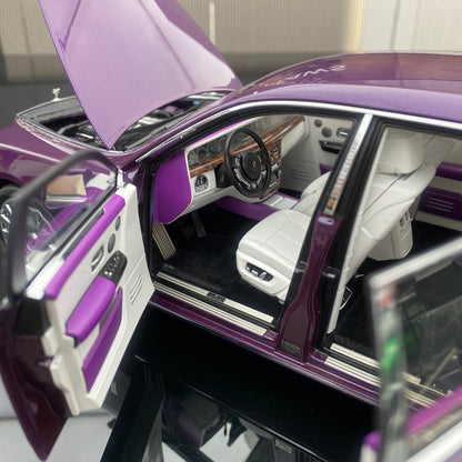 ZP 1/18 Rolls-Royce Phantom Pearlescent Purple Alloy Fully Open Simulation Car Model