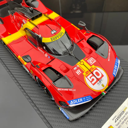 BBR 1/18 Ferrari 499P Team AF Corse 2023 n.º 50WEC 1000 Millas de Sebring 3.er puesto pintura roja