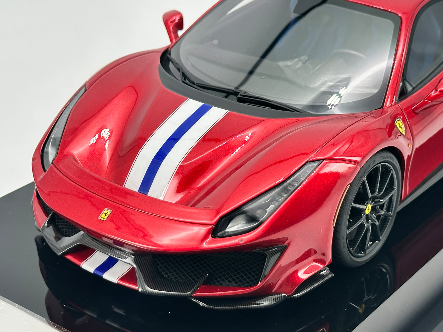 Amalgam 1/18 Ferrari 488 Pista Metallic Red Scale Model Car