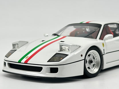 kyosho 1/18 Ferrari F40 Pearl White Alloy Full Open Car Model