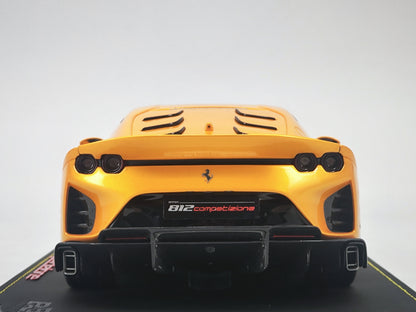 BBR 1/18 Ferrari 812 Competizione Metallic White Simulation Limited Edition Car Model Ornaments
