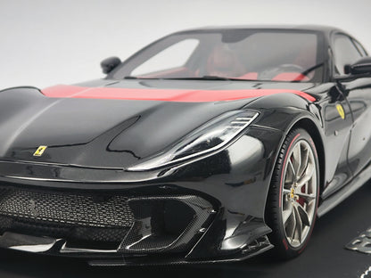 BBR 1/18 Ferrari 812 Competizione Metallic Black Limited Edition Car Model Ornaments