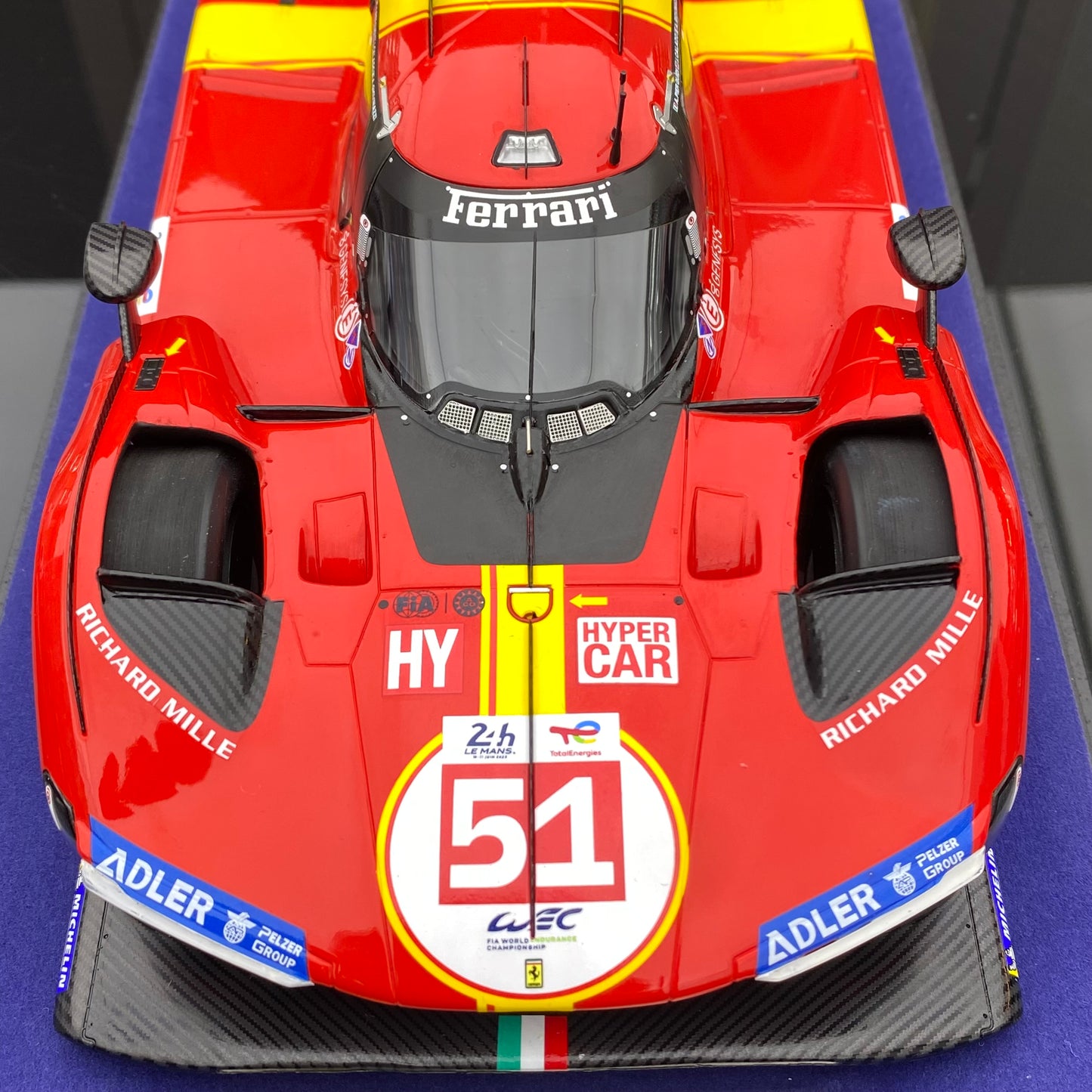 looksmart 1/18 Ferrari 499P Modificata #24 Red Simulation Car Model！looksmart 1/18 Ferrari 499P 2023 Le Mans Victory No. 51 Red Simulation Car Model