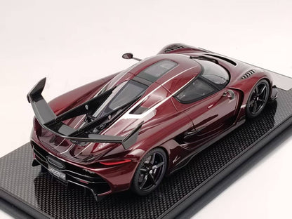 FRONTIART 1/18 Koenigsegg Jesko 7272 Red Carbon Resin Car Model FA162