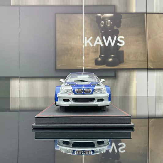 New Arrival DCN 1/18 BMW M3 GTR E46 Need for Speed Deluxe Edition Blue and White Price 168$