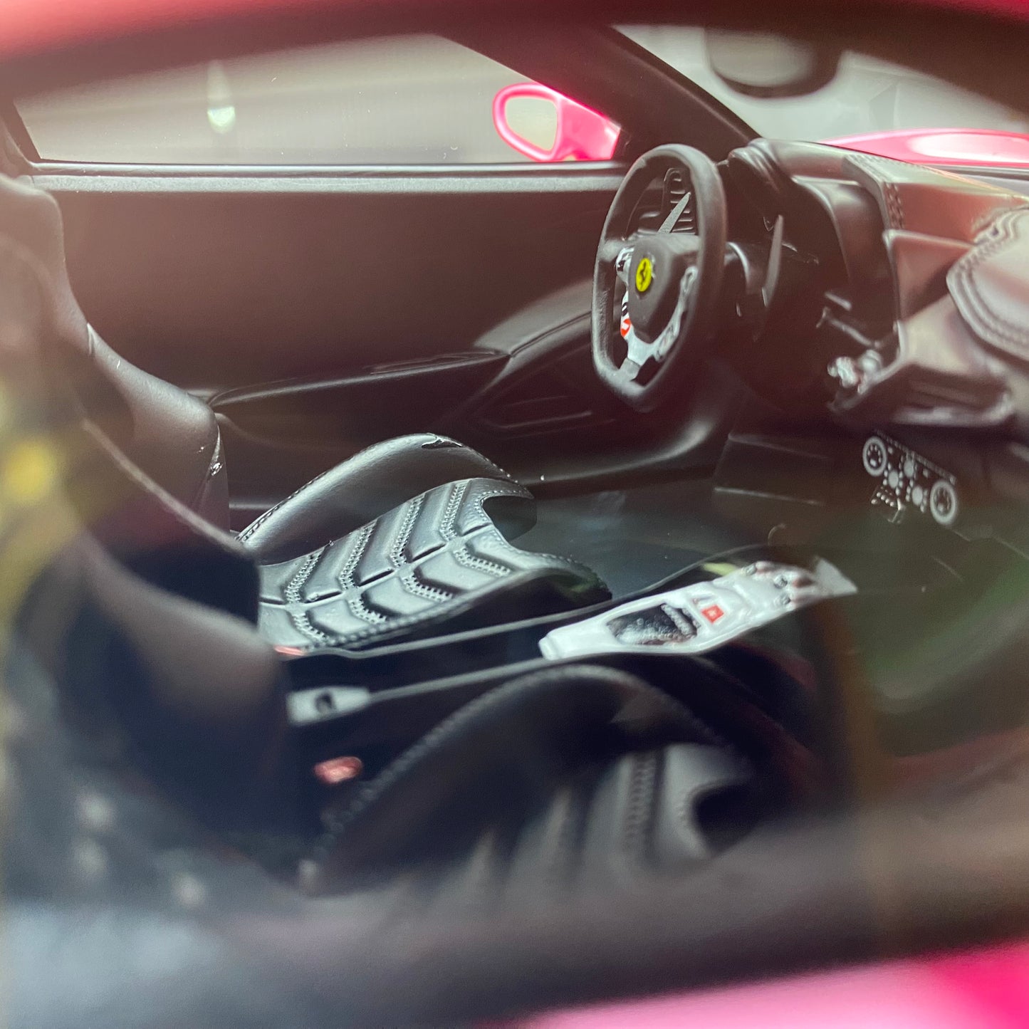 BBA CAR MODEL 1/18 Ferrari 458GT pink limited edition car model ornament