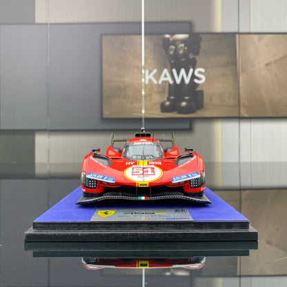 looksmart 1/18 Ferrari 499P Modificata #24 Red Simulation Car Model！looksmart 1/18 Ferrari 499P 2023 Le Mans Victory No. 51 Red Simulation Car Model