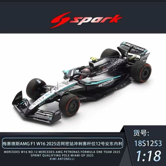 SPARK 1/18 MERCEDES W16 NO.12 MERCEDES-AMG PETRONAS FORMULA ONE TEAM 2025
SPRINT QUALIFYING POLE MIAMI GP 2025
KIMI ANTONELLI 18S1253