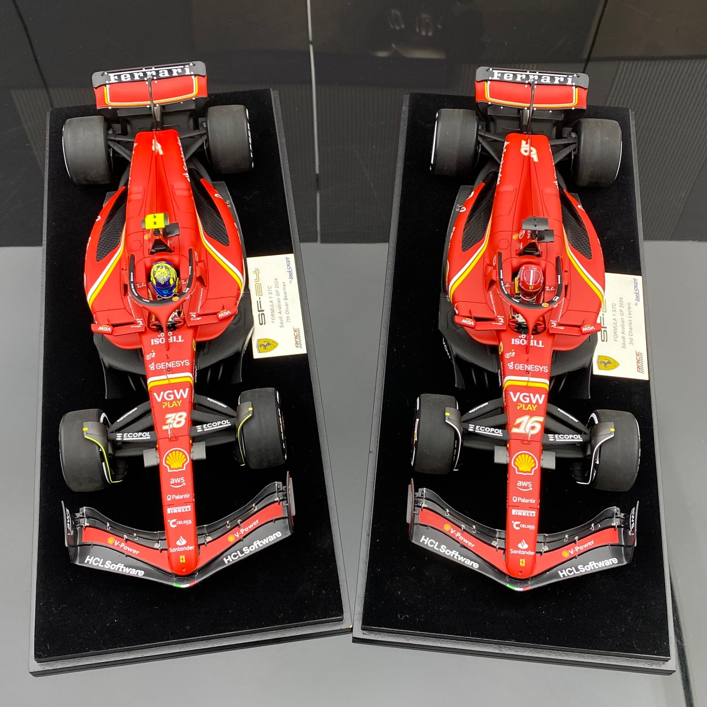 looksmart 1/18 Ferrari SF-24 2024 Saudi Grand Prix F1 third place No. 16 Leclerc