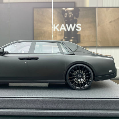 VMB 1/18 Rolls-Royce Phantom Matt Black Glossy Black Double Color Matching Limited Edition Car Model Ornament