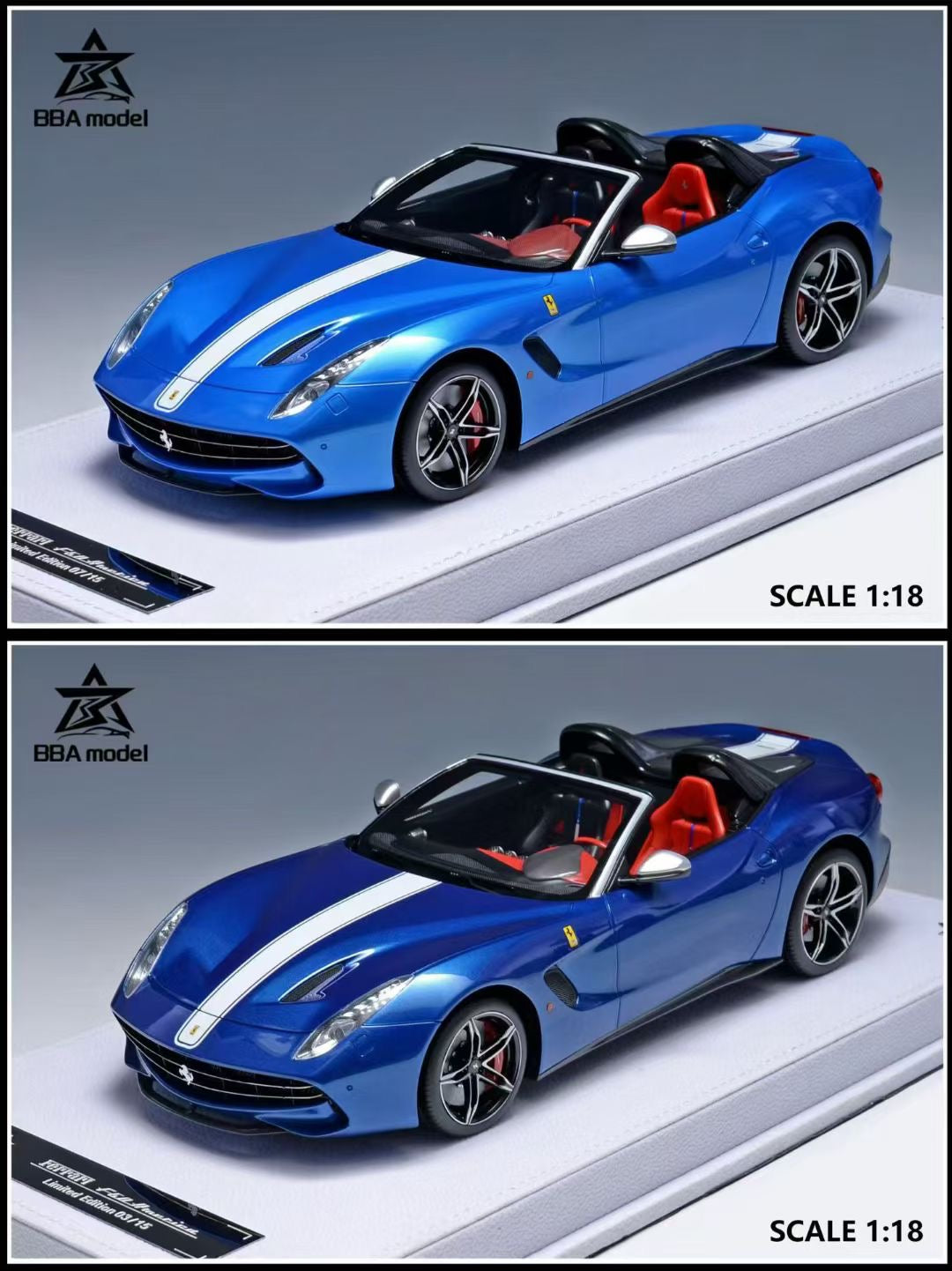 BBA Model 1/18 Ferrari F60 America Limited Edition Resin Diecast Car Model