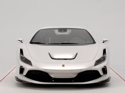 DG 1/18 Ferrari F8 White Limited Edition Simulation Car Model Ornament