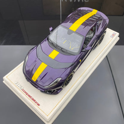 MR 1/18 Ferrari 812 Competizione Hong Kong Purple Limited Edition Car Model