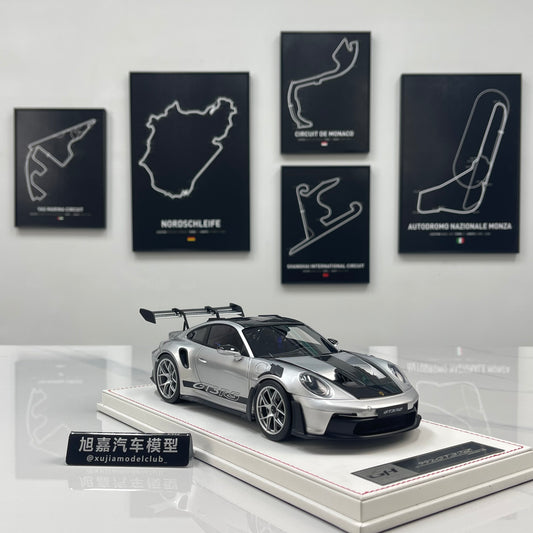 GH MODEL 1/18 Porsche 992 GT3 RS – GT Silver – Limited Edition Model Car