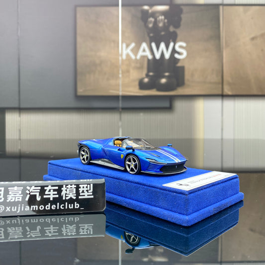BBR 1/43 Ferrari SP3 Metallic Blue Simulation Car Model Ornament Limited Edition
