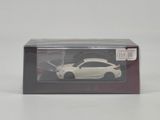 MOTORHELIX 1/64 Honda Civic Type R (FL5) Champion White Car Model MH190