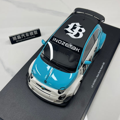 Topspeed 1/18 LB-WORKS x Abarth Works IZTK Abarth 95 – Blue & White Livery (TS0623)