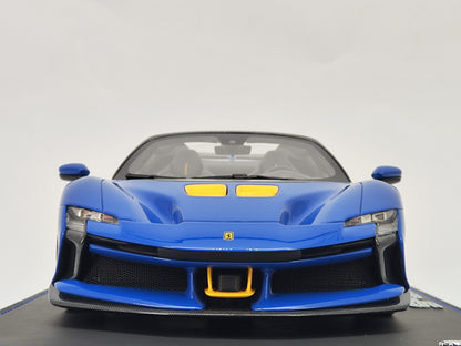 BBR 1/18 Ferrari SF90 XX Spider Blue Resin Closed Model Car