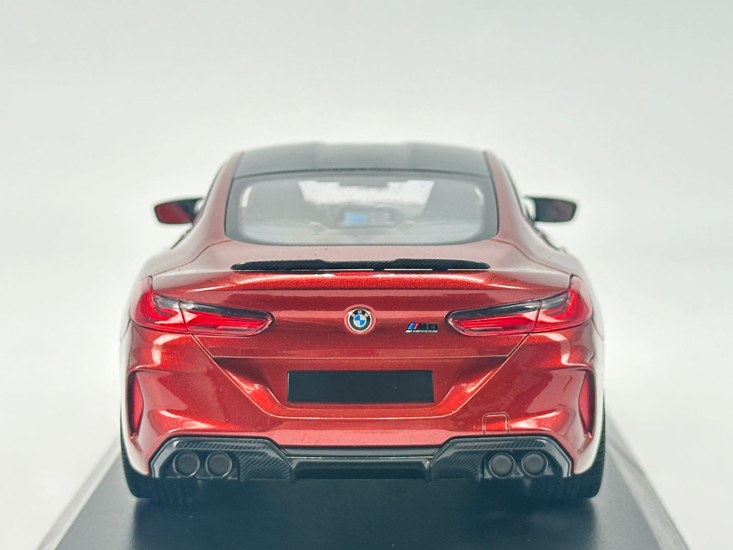 MINICHAMPS 1/18 BMW M8 COUPE Metallic Red Alloy Car Model