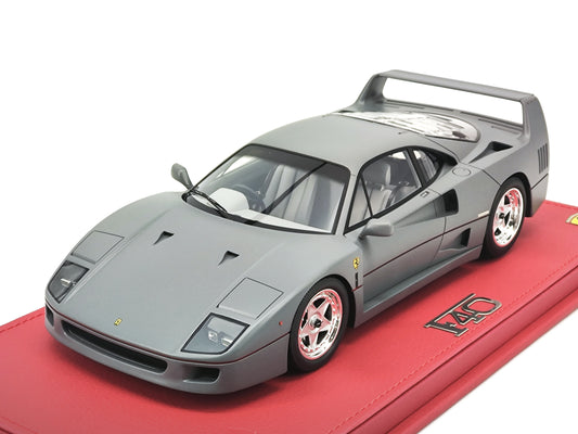 BBR 1/18 Ferrari F40 Grey Simulation Car Model