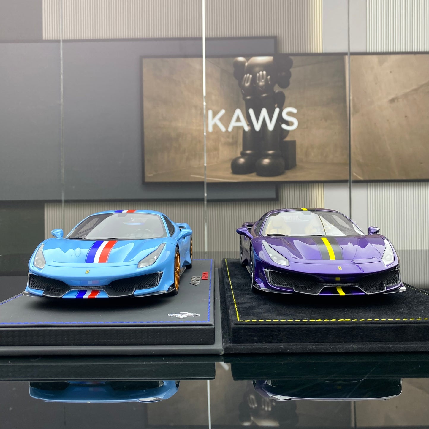 BBR 1/18 Ferrari 488 pista Hong Kong purple limited edition car model ornament