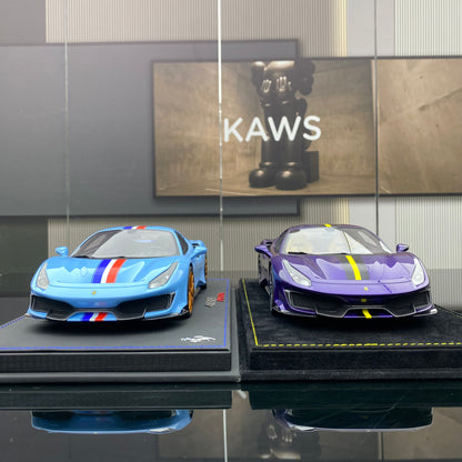 BBR 1/18 Ferrari 488 pista Hong Kong purple limited edition car model ornament