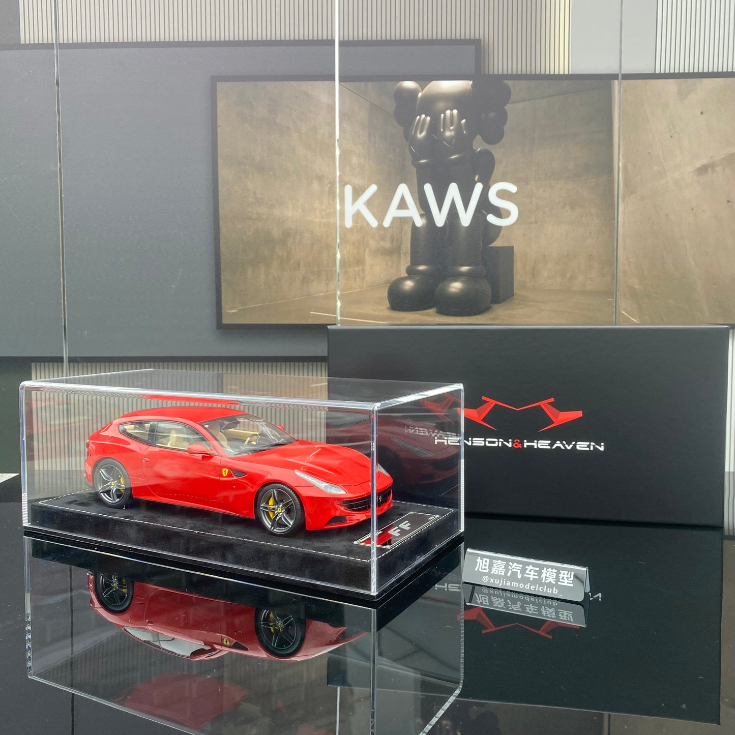 Ferrari FF HH MODEL 1/18, modelo de coche de simulación de edición limitada, color rojo metalizado estándar