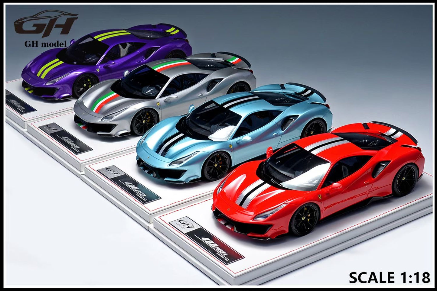 GH Model 1/18 Ferrari 488pista Limited Edition Model Figurine