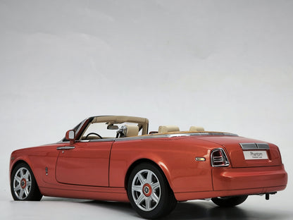 Kyosho 1/18 Rolls-Royce Phantom Drophead Coupe orange alloy car model
